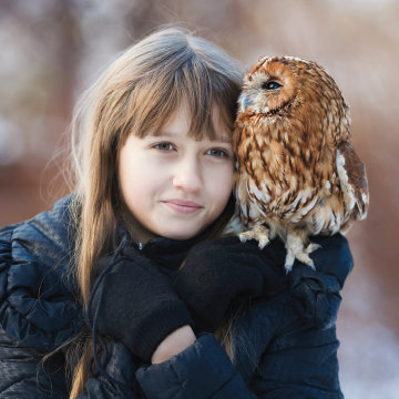Girl with owl