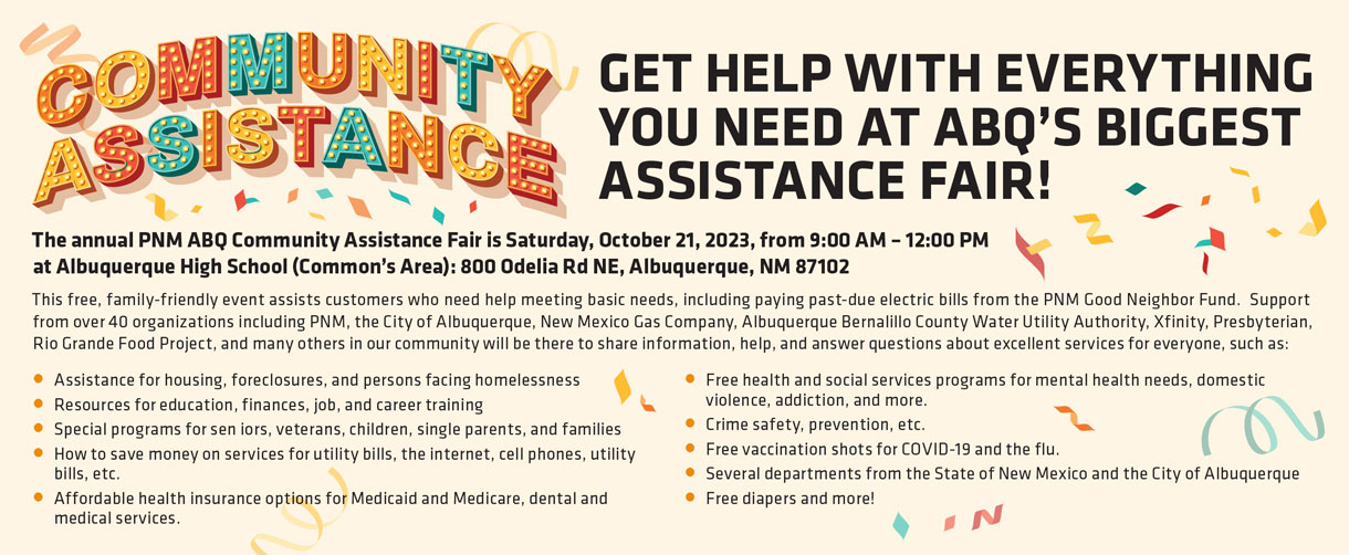 Get help with everything you need at ABQ's biggest Assistance Fair!