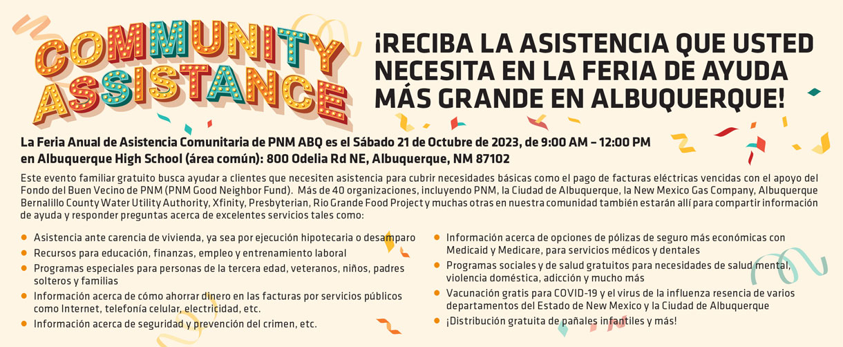 ¡Reciba la Asistencia que usted necesita en la feria de ayuda mas grande en Albuquerque!