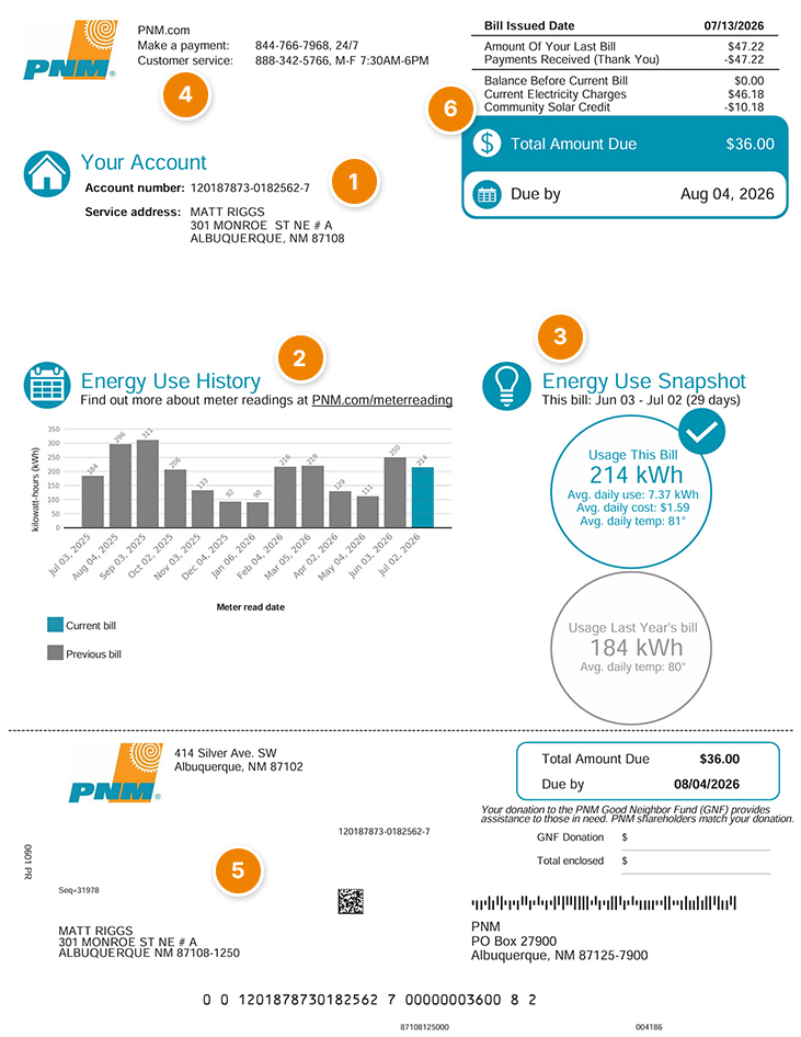 Solar Bill Front