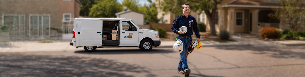 PNM Technician arrives to install Smart Meter