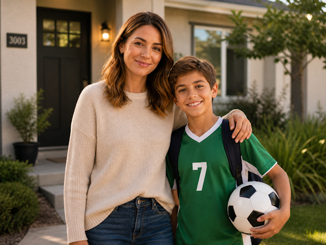 Woman and her son