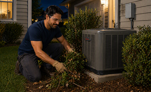 Clear the area around your air conditioner
