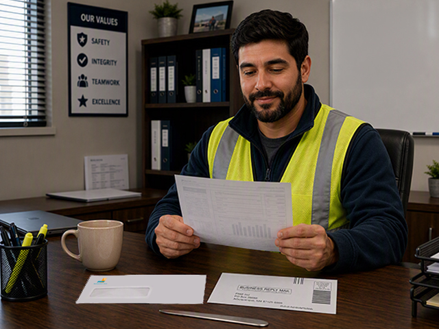 Warehouse Manager reading PNM Bill