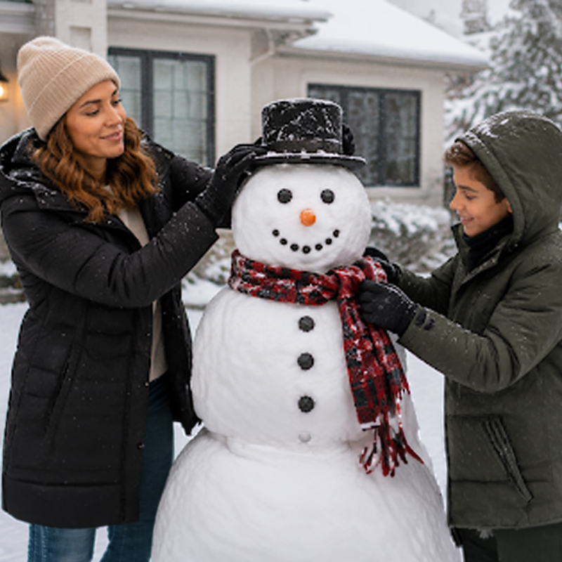 Building a snow man