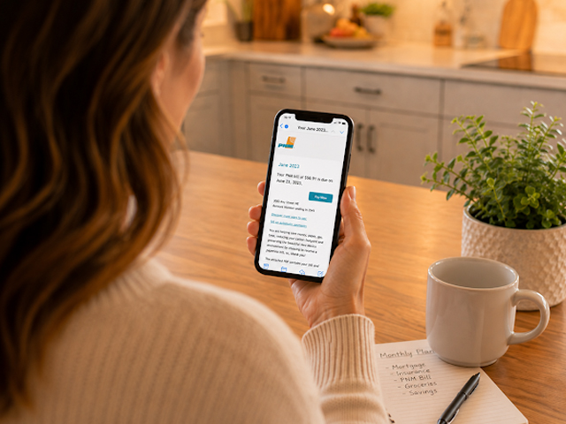 Your bill in an email