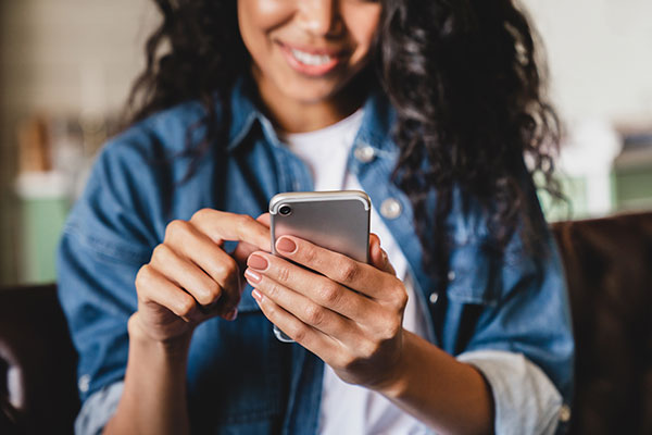 Woman on her phone